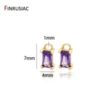 14K Mini Charms Zircon Crystal Earrings Making Accessories