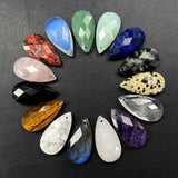 Faceted Water Drop Stone Bead Charms Pendant for Jewelry Making