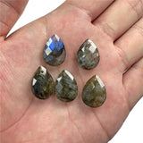 Faceted Water Drop Stone Bead Charms Pendant for Jewelry Making
