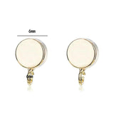6MM Round Stud Earrings 14K Plated Brass High Jewelry Making Supplies