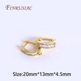 18K Zircon Earring Fasteners Ear Wire Clasp Hooks
