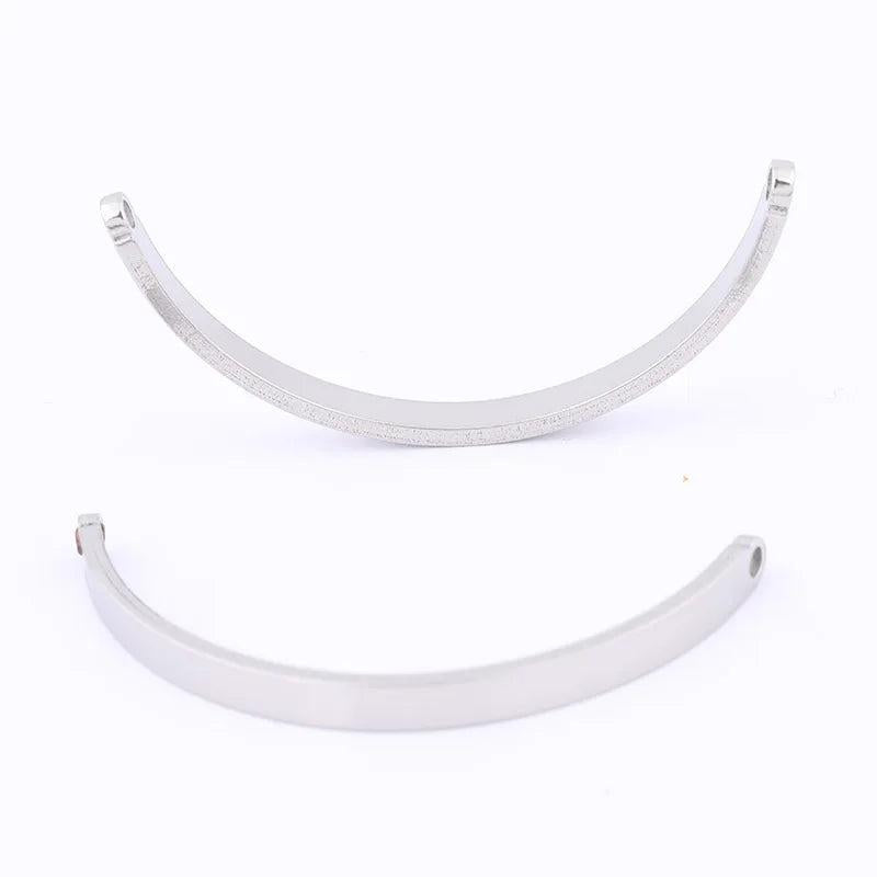 10pcs Stainless Steel Plated Bracelet Accessories DIY Bangle Side Bars