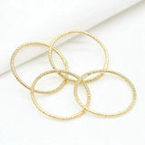 20PCS 14K Brass Round Shape Closed Rings Jewelry Making Supplies