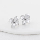 6PCS 14K Plated Brass Flowers Stud Earrings High DIY Jewelry Making Finding