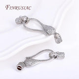 50MM 18K Gold-Plated CZ Clasp for DIY Pearl Necklace