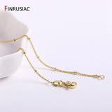 18K Plated Beads Chains For Jewelry Making Brass Metal Beads Necklace Chains