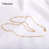 18K Plated Beads Chains For Jewelry Making Brass Metal Beads Necklace Chains