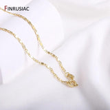 18K Plated Beads Chains For Jewelry Making Brass Metal Beads Necklace Chains