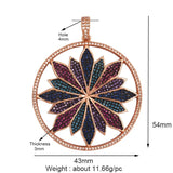 18K Plated Clover Flower Zircon Charm Pendant, Jewelry Findings