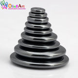 Natural Stone Hematite Donut Charm Pendant Necklace Bracelet DIY Jewelry