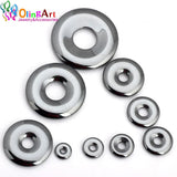 Natural Stone Hematite Donut Charm Pendant Necklace Bracelet DIY Jewelry