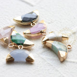 One Piece Moon Stone Beads 19x14mm