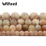 Natural Stone Matte Sun Stone Round ball 6/8/10/12MM Loose bead