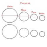 20pcs Stainless Steel Spiral Hoops Twisted Connectors DIY Jewelry Findings