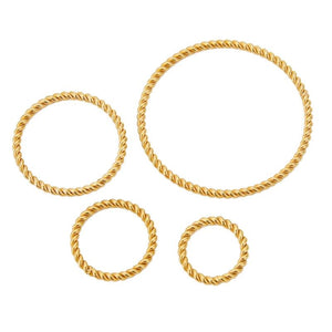 20pcs Stainless Steel Spiral Hoops Twisted Connectors DIY Jewelry Findings