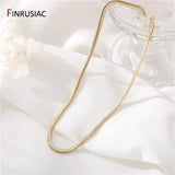 Brass Cuban Link Snake Chains Necklace For Women