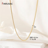Brass Cuban Link Snake Chains Necklace For Women