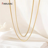 Brass Cuban Link Snake Chains Necklace For Women