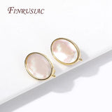 Oval Earring Clasp Fasteners, Rhodium/18K