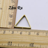 10pcs Copper 20*3mm Triangle Double Hole Earrings for DIY Charms Jewelry