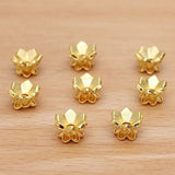 200pcs 7x10mm Metal Flower Pendant Hair Ornament