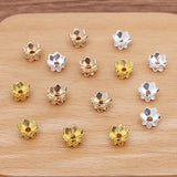 200pcs 7x10mm Metal Flower Pendant Hair Ornament