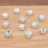 200pcs 7x10mm Metal Flower Pendant Hair Ornament