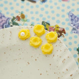 French Camellia Resin Stud Earrings Patch Phone Case DIY Jewelry Materials