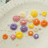 French Camellia Resin Stud Earrings Patch Phone Case DIY Jewelry Materials