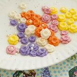 French Camellia Resin Stud Earrings Patch Phone Case DIY Jewelry Materials