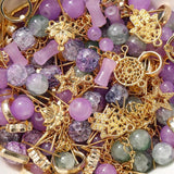 Mixed Glass Beads Metal Pendants Spacer Bead Jewelry Lot DIY Bracelets Necklace