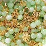 Mixed Glass Beads Metal Pendants Spacer Bead Jewelry Lot DIY Bracelets Necklace