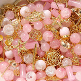Mixed Glass Beads Metal Pendants Spacer Bead Jewelry Lot DIY Bracelets Necklace
