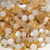 Mixed Glass Beads Metal Pendants Spacer Bead Jewelry Lot DIY Bracelets Necklace