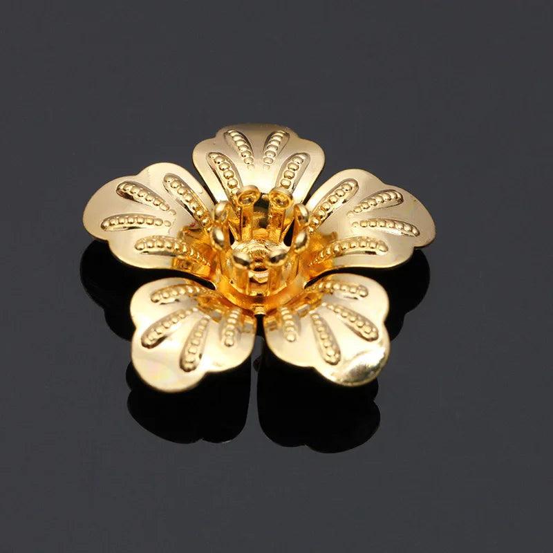 20pcs 20mm Copper Flower Bead Caps Vintage Filigree Spacer End Caps