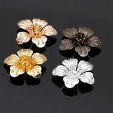 20pcs 20mm Copper Flower Bead Caps Vintage Filigree Spacer End Caps