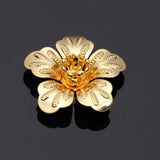 20pcs 20mm Copper Flower Bead Caps Vintage Filigree Spacer End Caps