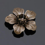 20pcs 20mm Copper Flower Bead Caps Vintage Filigree Spacer End Caps