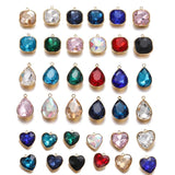 5pcs Zircon Water Drop Stone Pendant DIY Earring Necklaces