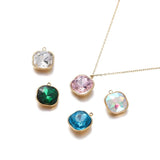 5pcs Zircon Water Drop Stone Pendant DIY Earring Necklaces