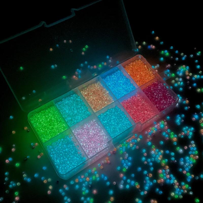 2.5mm Luminous Glass Seed Beads for Jewelry Making DIY Glow in the Dark