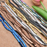 Matte Colourful Hematite Beads Square Spacer Beads for Jewelry Making