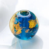 10pcs Round 10mm 12mm Foil Pattern Lampwork Glass Loose Beads for Jewelry Making
