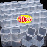 Mini Storage Box Transparent Plastic for Earrings Jewelry Organization