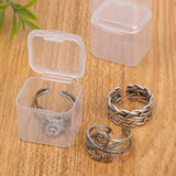 Mini Storage Box Transparent Plastic for Earrings Jewelry Organization