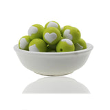10pc/Lot Valentines Silicone Beads Focal Heart Round for DIY Necklace