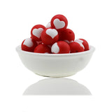 10pc/Lot Valentines Silicone Beads Focal Heart Round for DIY Necklace