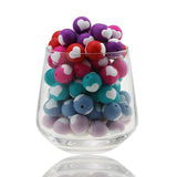 10pc/Lot Valentines Silicone Beads Focal Heart Round for DIY Necklace