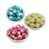 10pc/Lot Valentines Silicone Beads Focal Heart Round for DIY Necklace