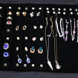 Large Travel Jewelry Roll Bag Necklace Bracelet Storage Case